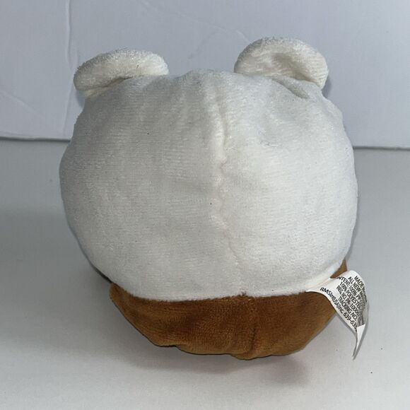 RMS Int’l reversible bear white brown plush stuffed animal smile - Picture 3 of 11